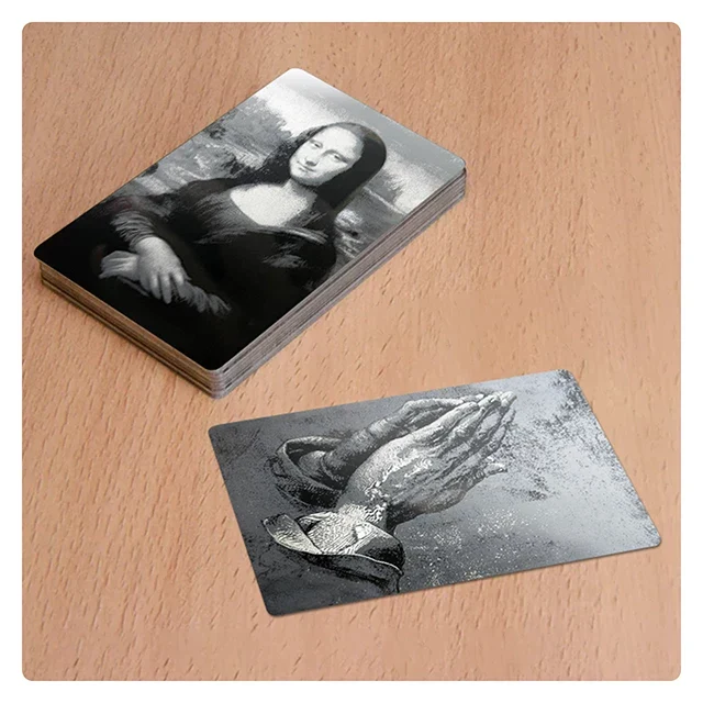 Custom Laser-Engraved Metal Business Cards – Matte Black